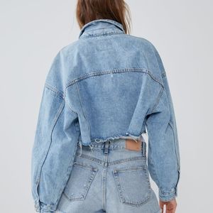 Zara Cropped Denim Jacket